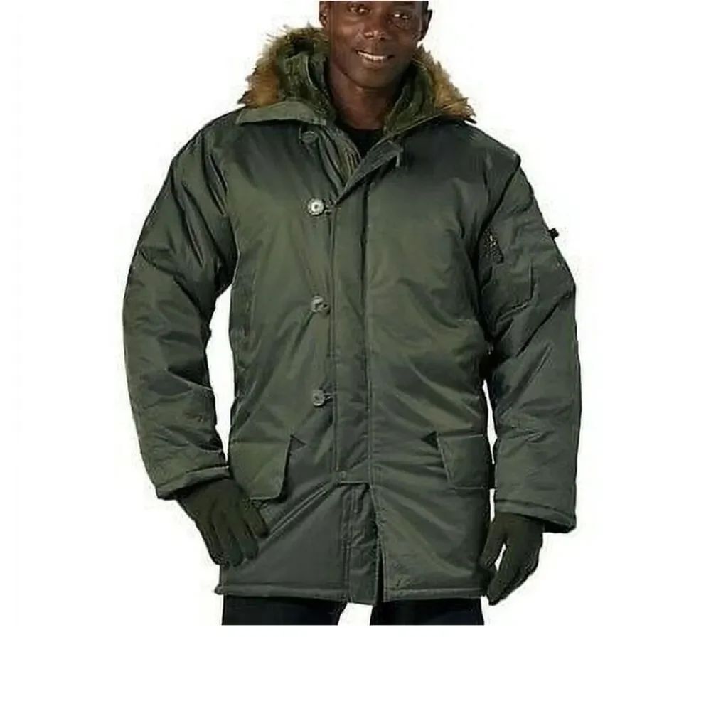 Rothco 0916 Men N-3B Military Extreme Cold Weather Parka Jacket Coat Green 2XL